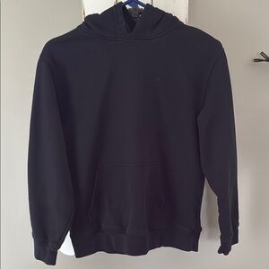 Boys plain black hoodie with front pockets